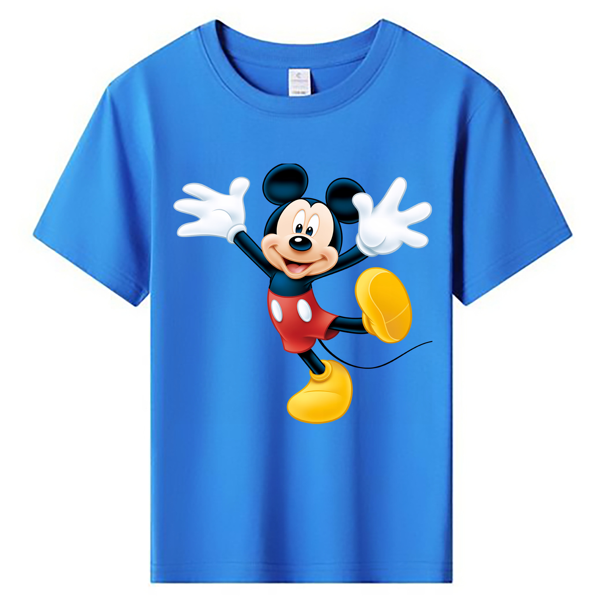 （画像用） ミッキーマウス Mickey Mouse 綿100％キッズTシャツ（フロントプリント）